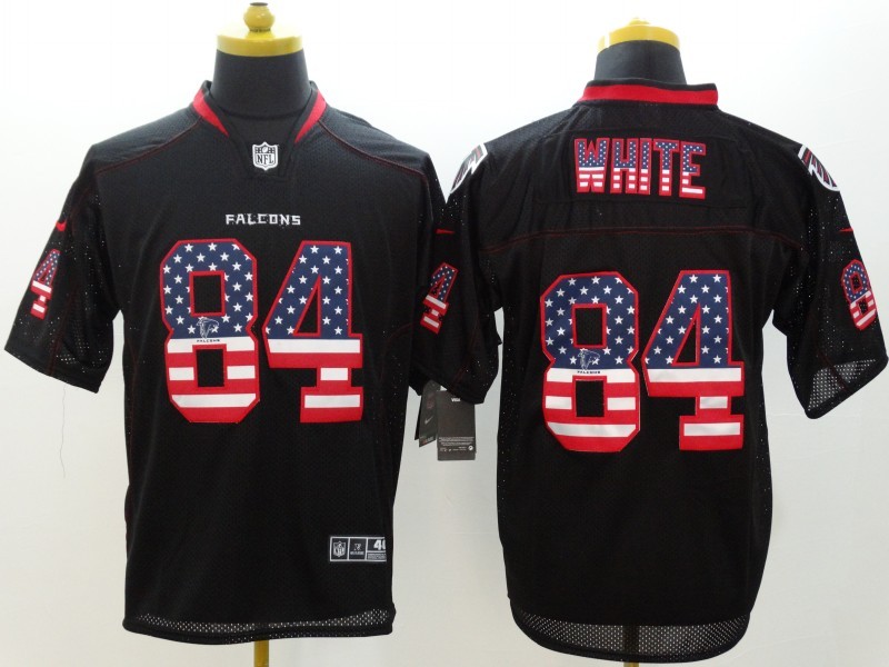 Men's Atlanta Falcons Roddy White #84 Black Jersey